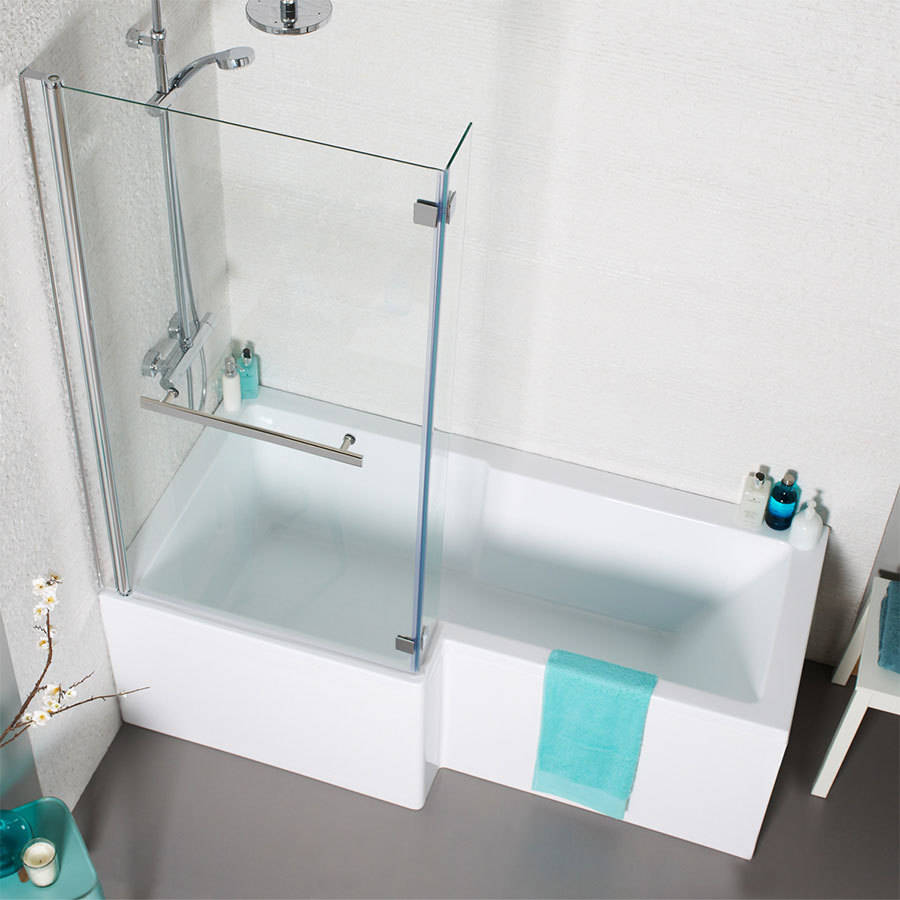 Kartell Tetris 1700 x 850mm Left Hand Square Shaped Shower Bath