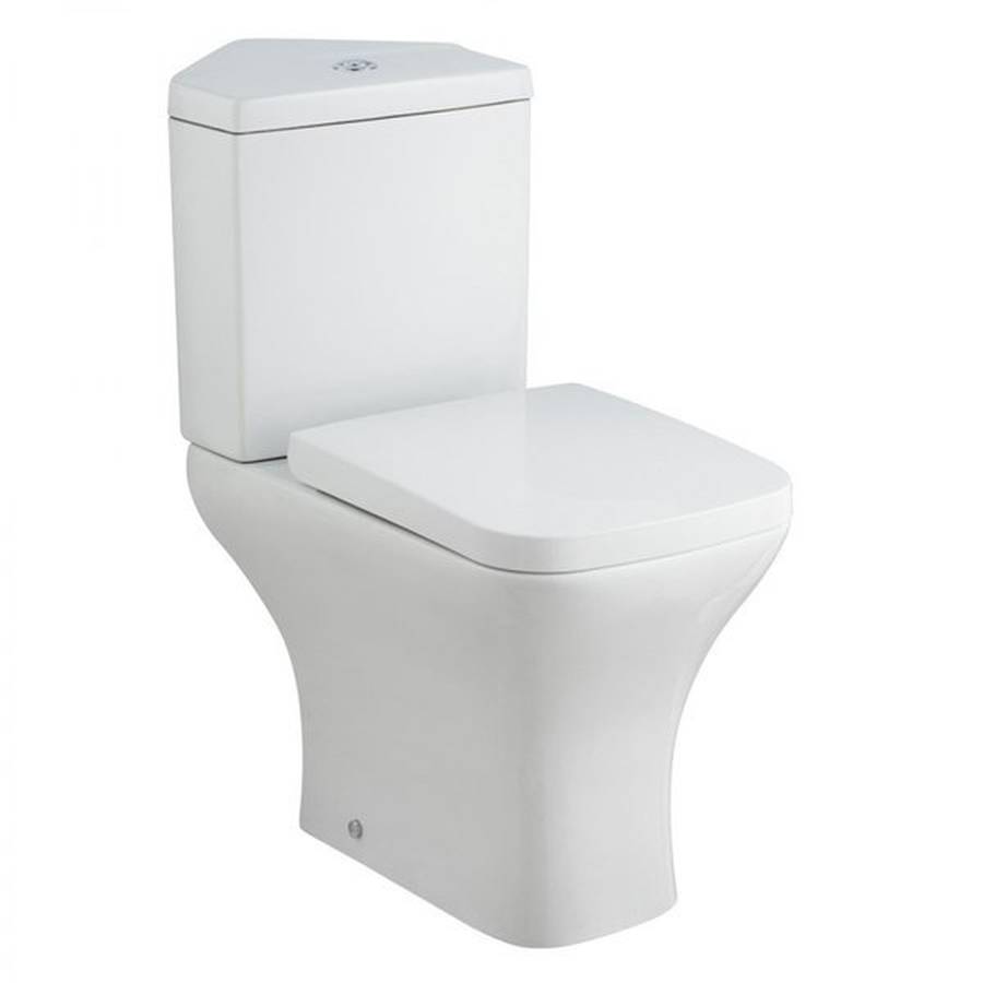 Kartell Trim Close Coupled WC Pan with Corner Cistern & Soft Close Seat