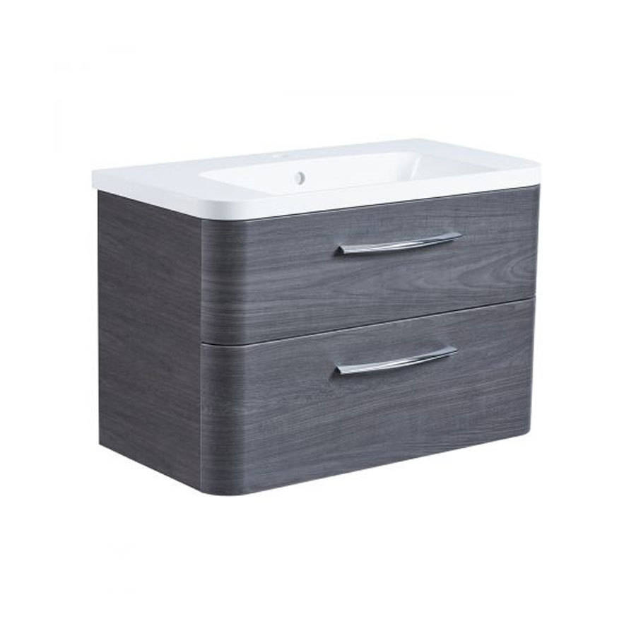 Roper Rhodes System 800mm Umbra Wall Mounted Basin Unit with Double Drawer