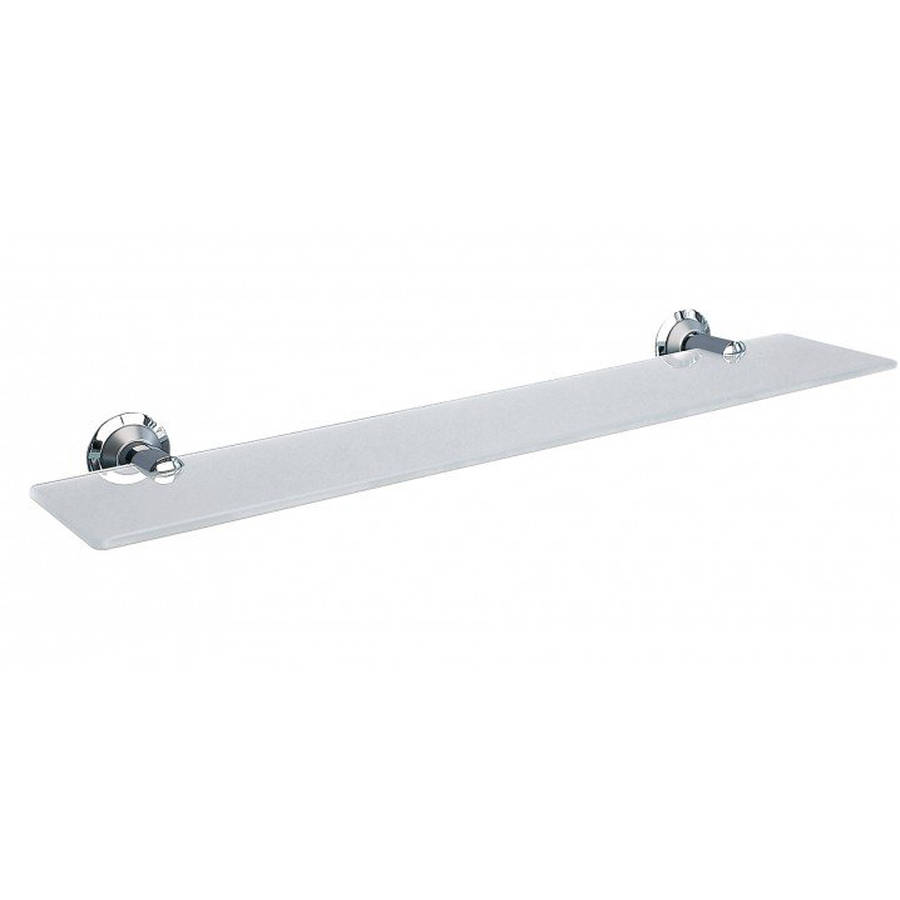 Miller Metro 500mm Frosted Glass Shelf with Chrome Brackets