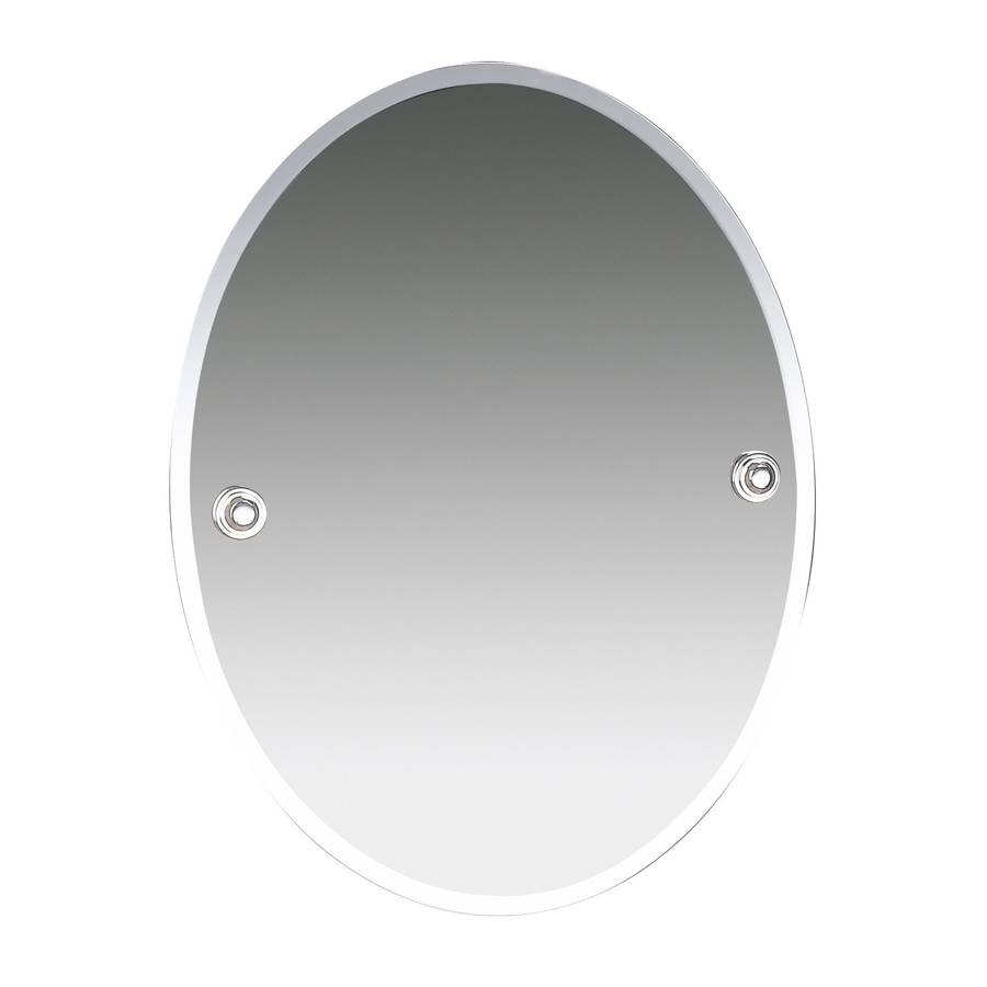 Miller Oslo 400 x 505mm Oval Mirror with Frosted Bevelled Edge