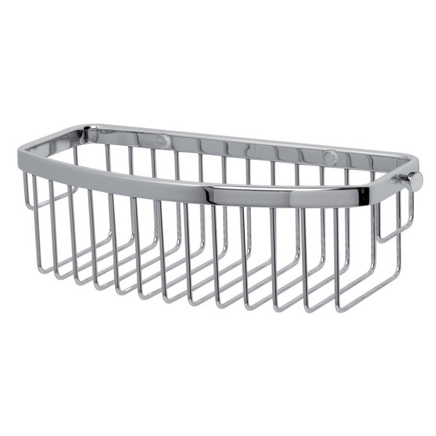 Miller Classic Chrome Screw Fixed D Shaped Shower Basket