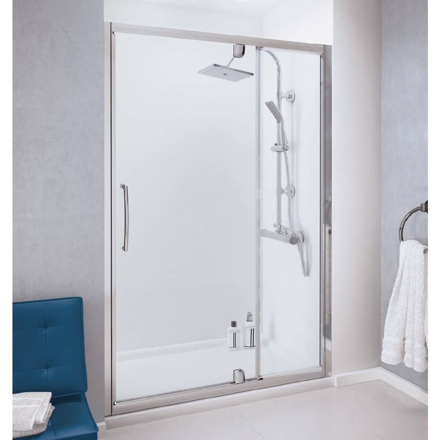 Lakes Classic 1000mm Semi-Framed Pivot Door with In-Line Panel
