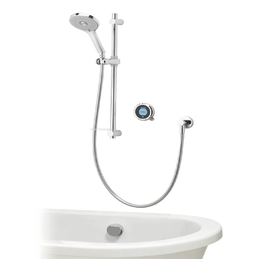 Aqualisa Optic Q Concealed Smart Shower with Adjustable Head and Bath Filler (Gravity Pumped)