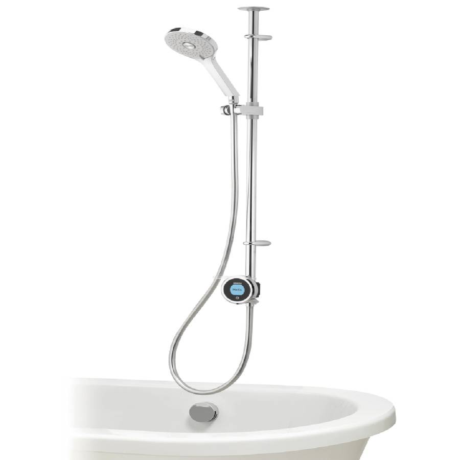 Aqualisa Optic Q Exposed Smart Shower with Adjustable Head and Bath Filler (Gravity Pumped)
