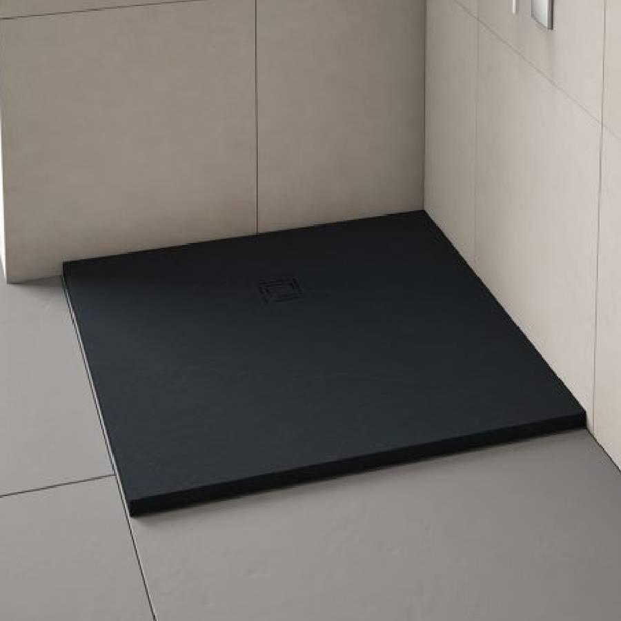 Merlyn Truestone Pure Black 900 x 900mm Square Shower Tray