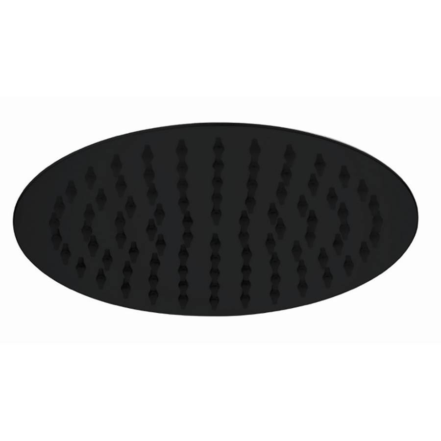 Niagara Equate Black 200mm Slimline Round Shower Head