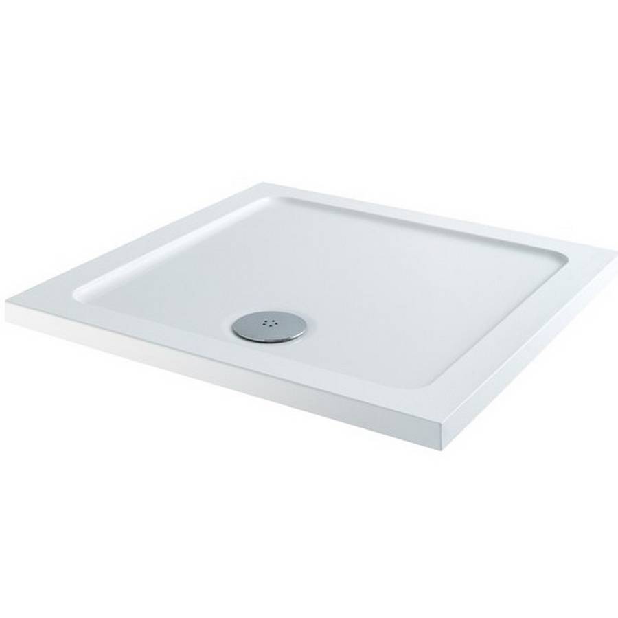 MX Ducostone 700 x 700 Low Profile Square Shower Tray with Waste
