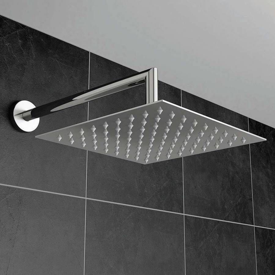 Ajax Square 200mm Fixed Shower Head in Chrome
