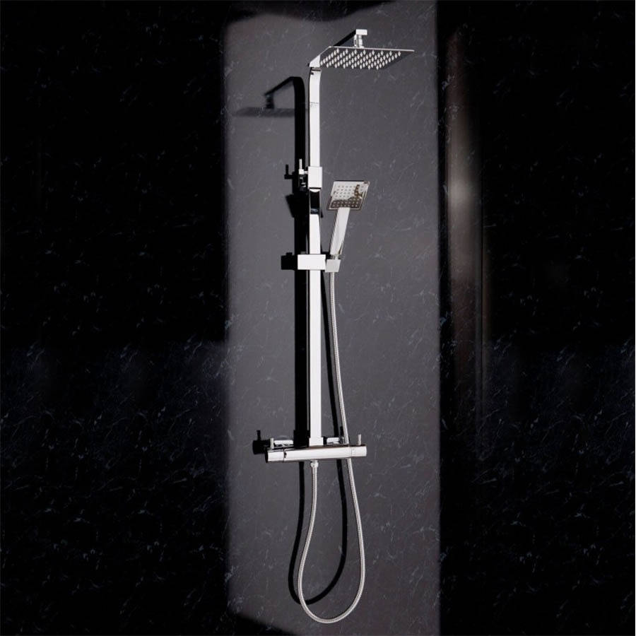 WS-Cassellie Quadrato Square Style Thermostatic Shower Kit-2