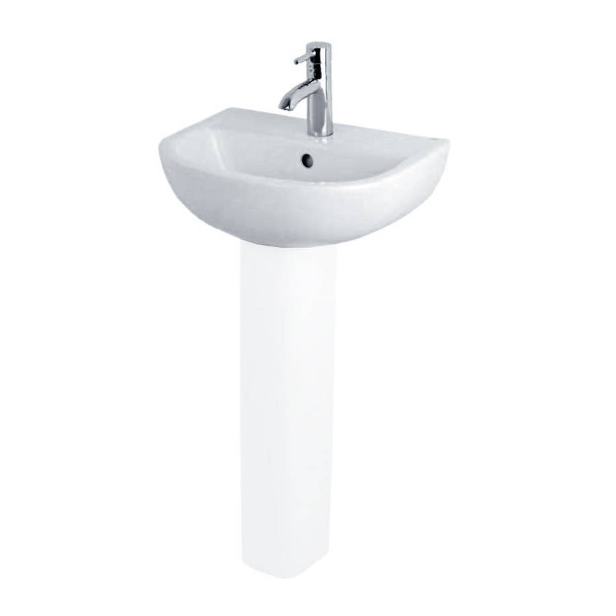 Essential Lily 450mm Basin 1 Tap Hole