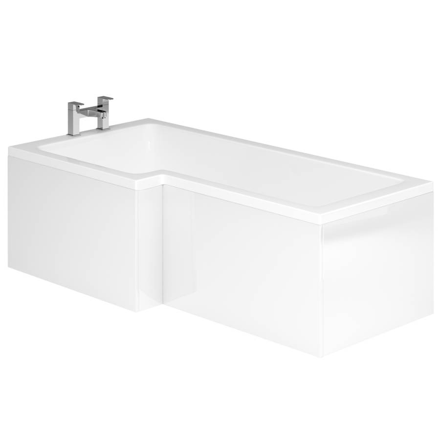 Essential Vermont White 1700mm L-Shaped Front Bath Panel