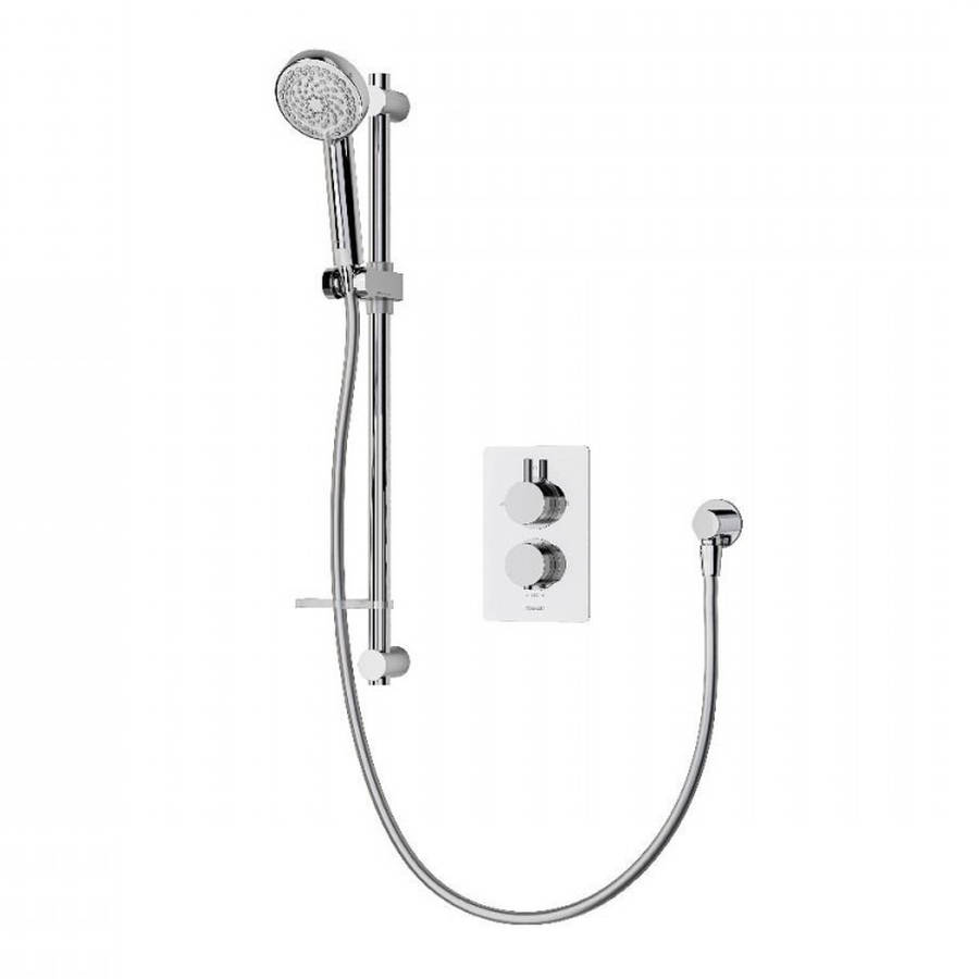 Aqualisa Dream Mixer Shower Round Dual Outlet with Adjustable and Fixed Head