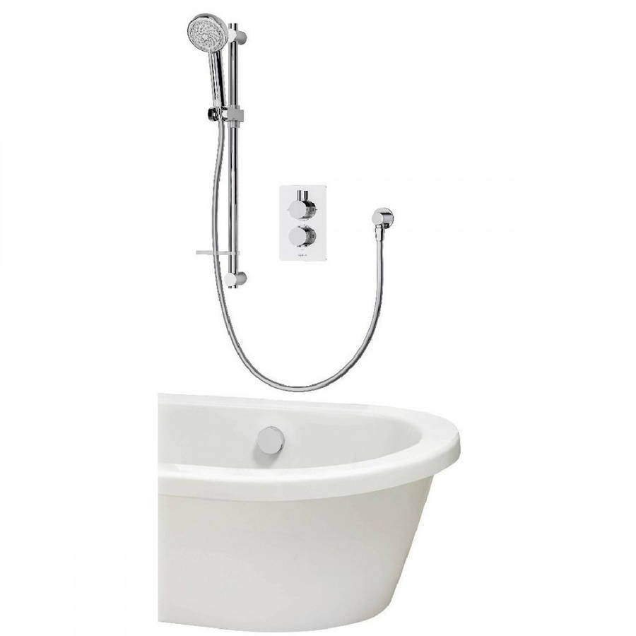 Aqualisa Dream Mixer Shower Round Dual Outlet with Adjustable Head and Bath Fill