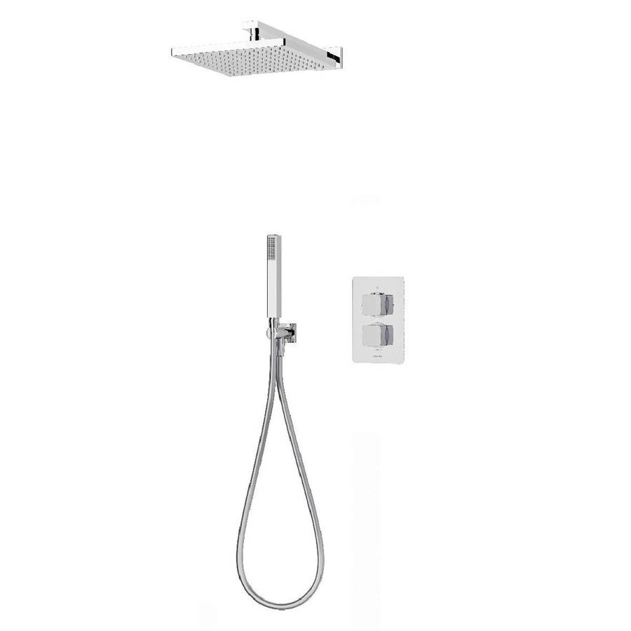 Aqualisa Dream Mixer Shower Square Dual Outlet with Hand Shower and Fixed Head