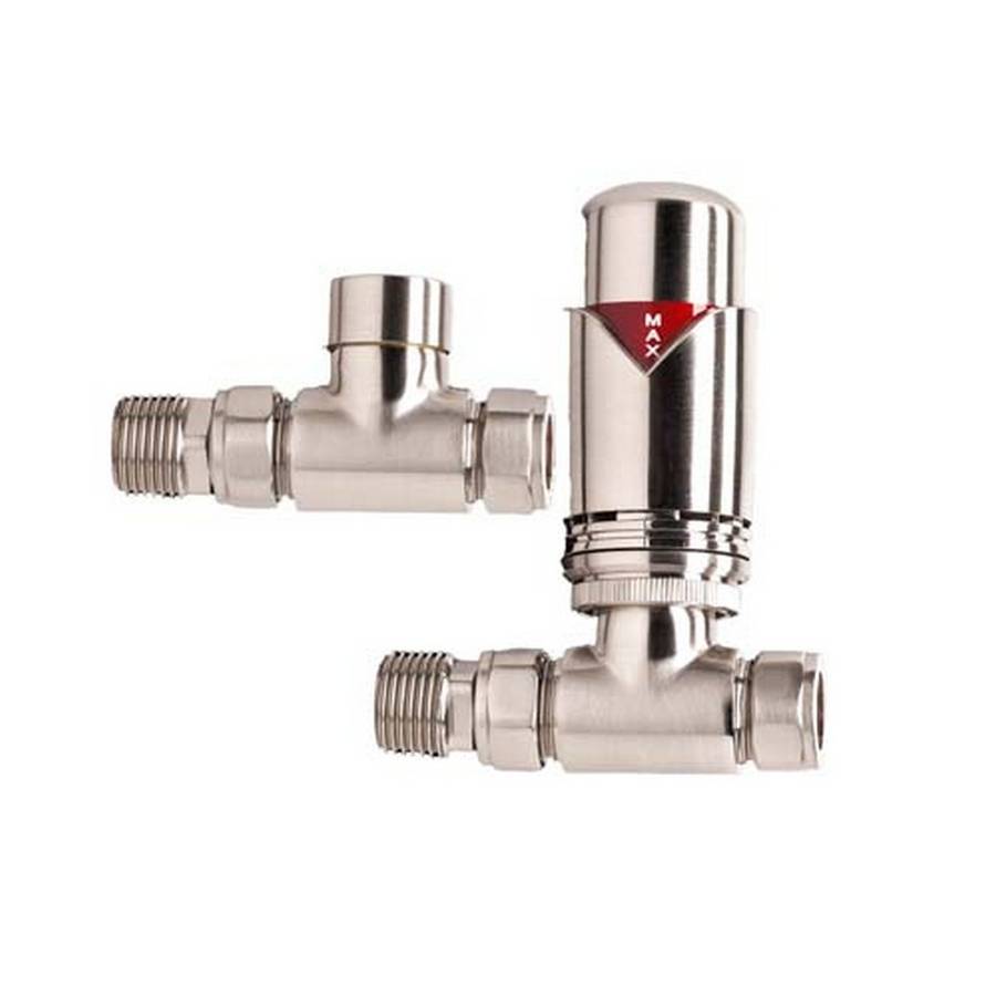 Redroom Nickel Angled Thermostatic Valve Pack