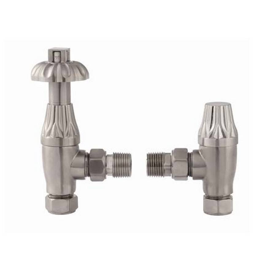 Redroom Nickel Angled Traditional Thermostatic Valve Pack