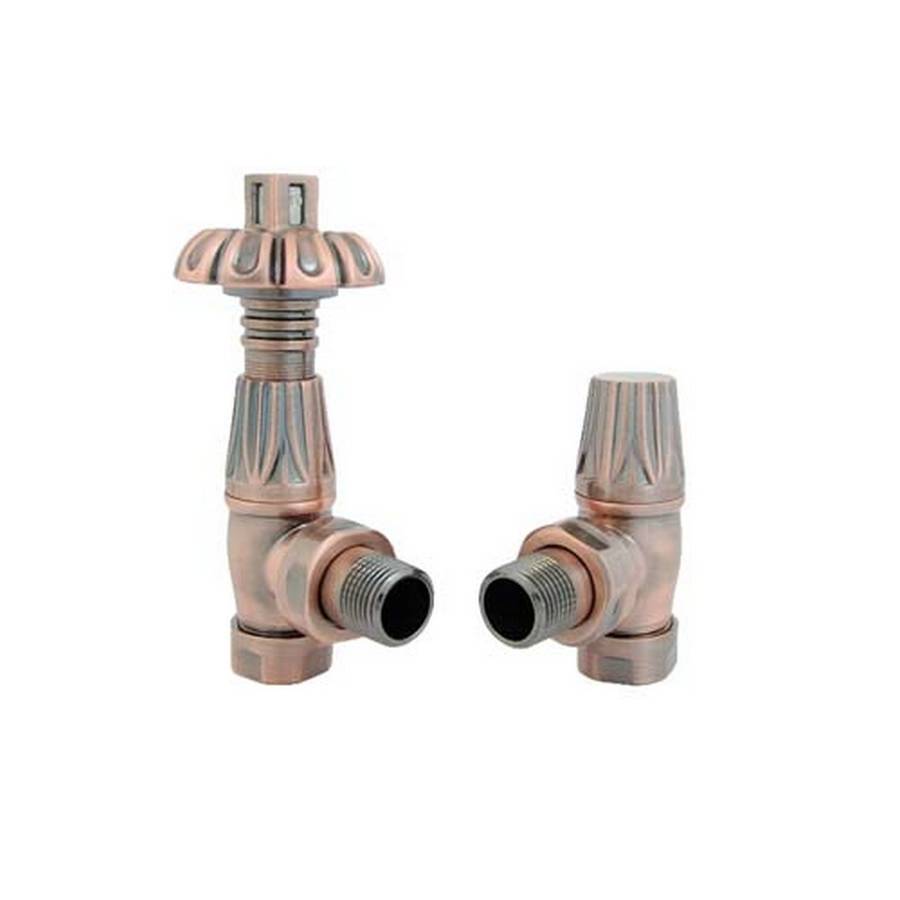 Redroom Copper Angled Traditional Thermostatic Valve Pack