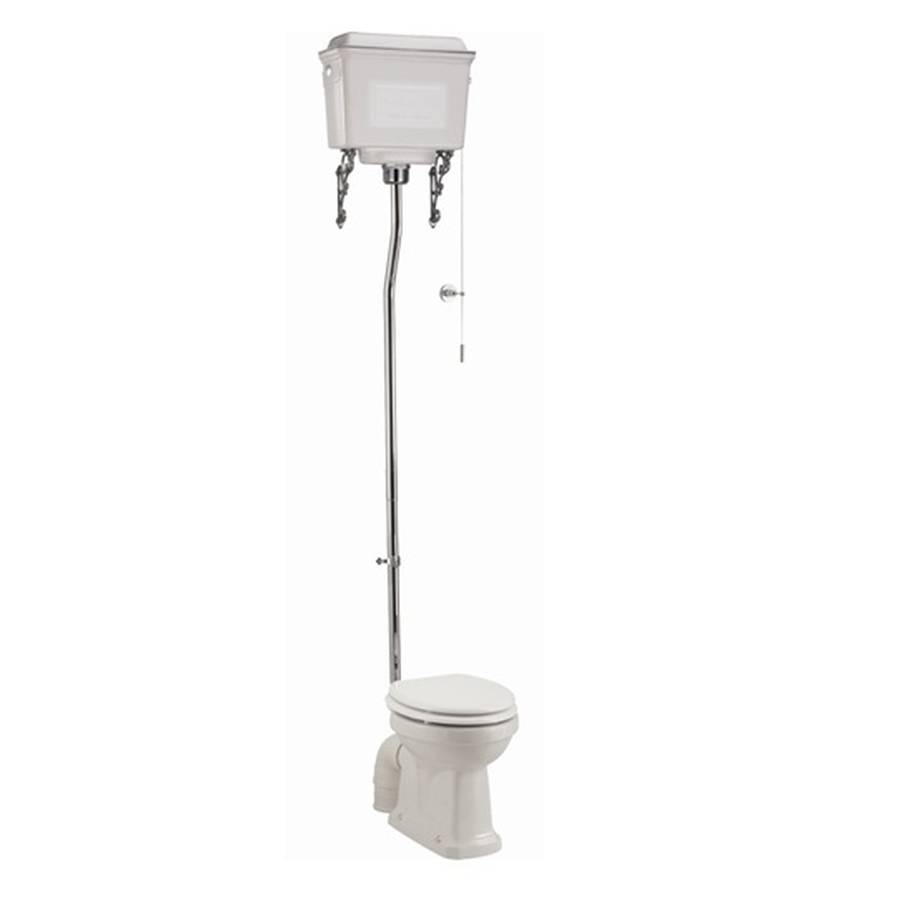 Burlington Standard High Level WC with Dual Flush White Aluminium Cistern