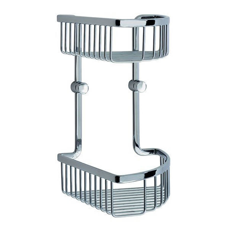 Smedbo Sideline Chrome Double Corner Shower Basket