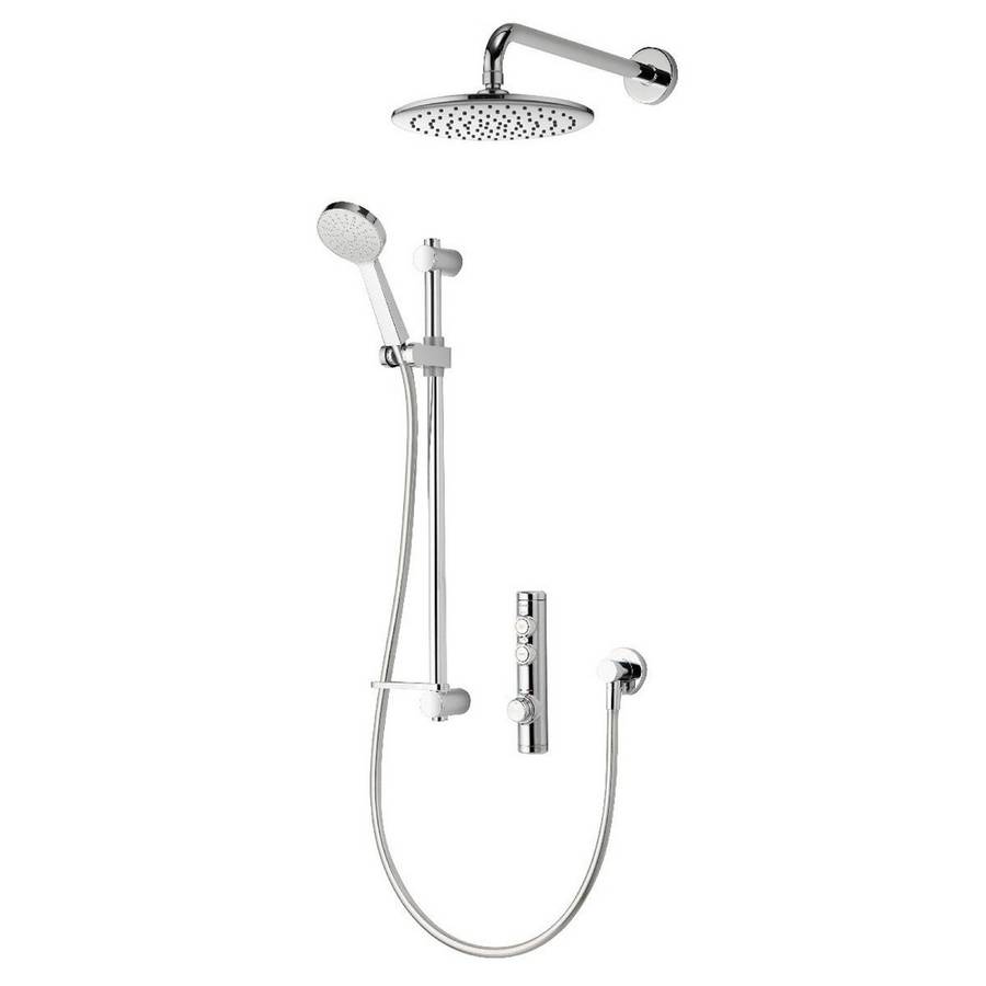 Aqualisa iSystem Concealed Smart Shower with Adjustable Head and Wall Fixed Head (Gravity Pumped)