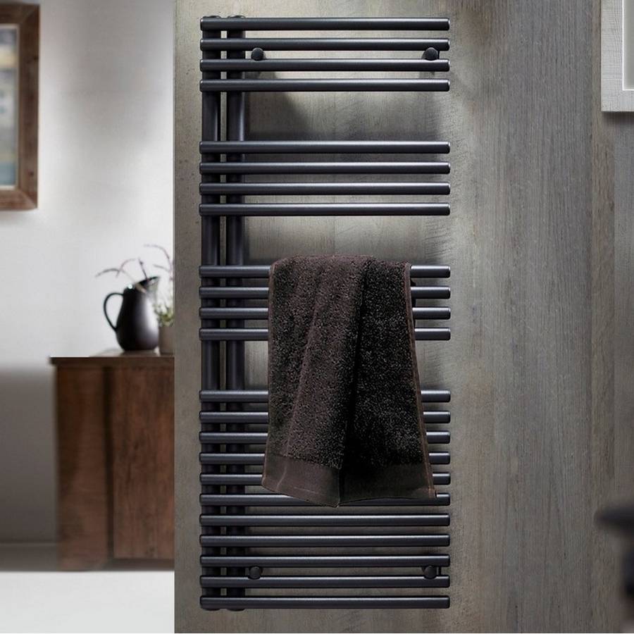 Redroom Omnia Right Handed Anthracite 1161 x 496mm Towel Radiator