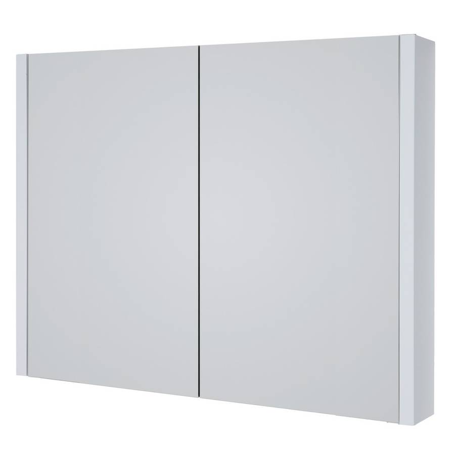 Kartell Purity 800mm White Double Door Mirror Cabinet