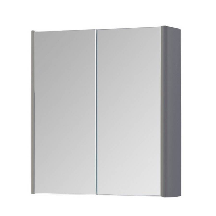 Kartell Options 600mm Basalt Grey 2 Door Mirror Cabinet