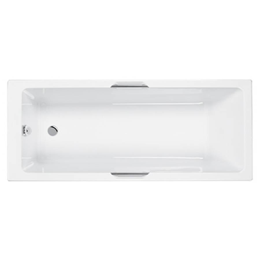 Carron Eco Integra 1600 x 700mm Single Ended Carronite Bath with Twin Grips