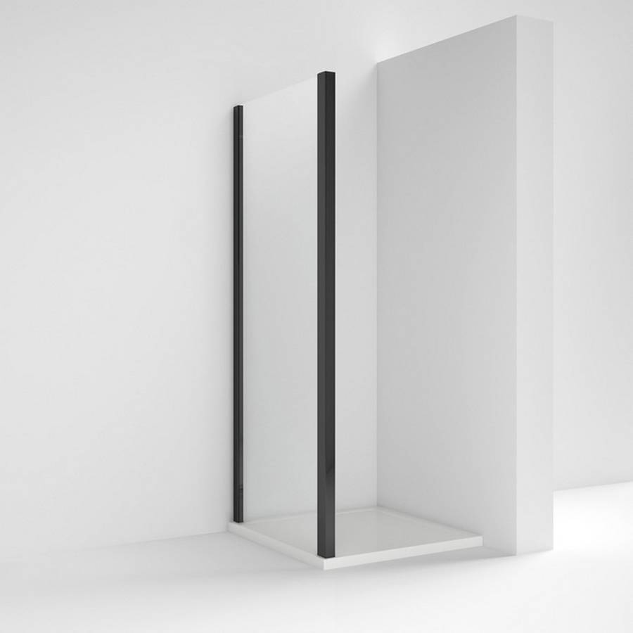 Nuie Rene 800mm Black Framed Shower Side Panel