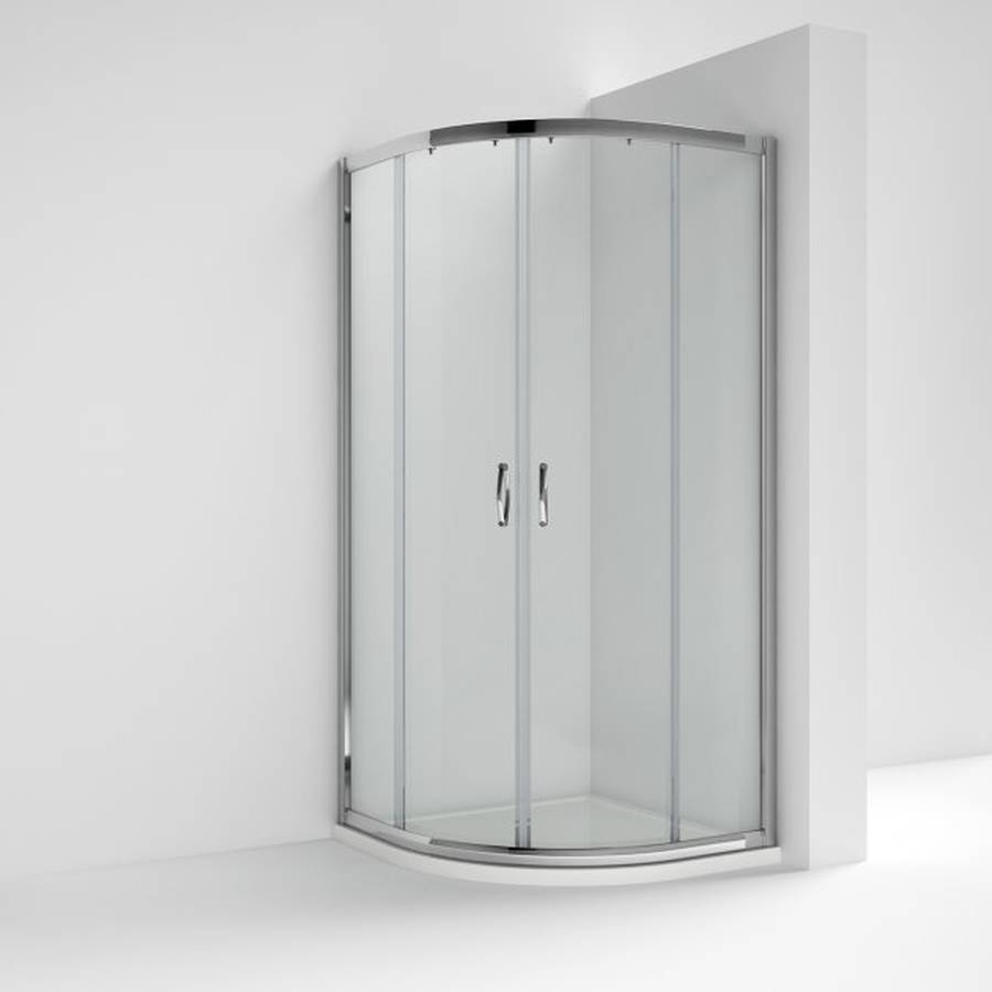 Nuie Ella 800mm Chrome Framed Quadrant Shower Enclosure