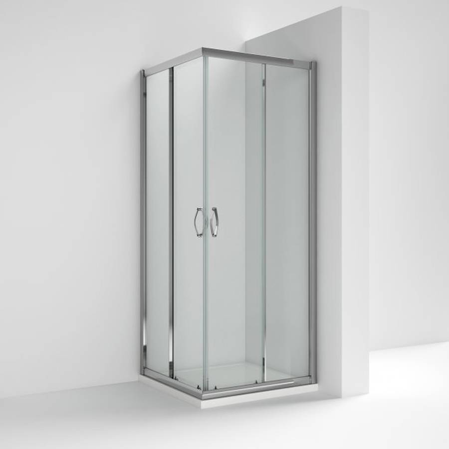 Nuie Ella 800mm Chrome Framed Corner Entry Shower Enclosure