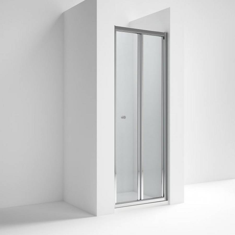 Nuie Ella 760mm Chrome Framed Bifold Shower Door