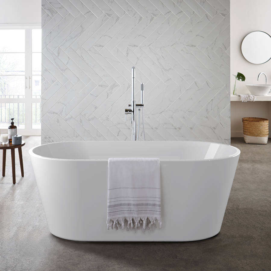 Kartell Coast 1500x750mm White Freestanding Bath