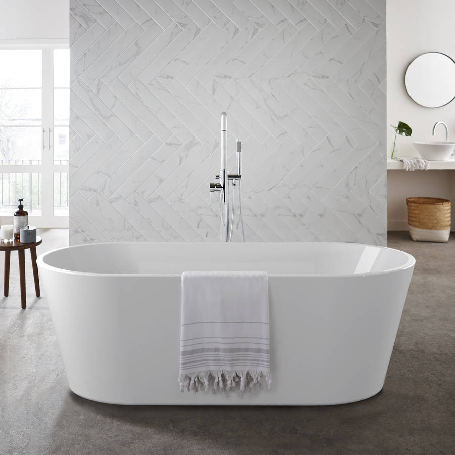 Kartell Coast 1600x750mm White Freestanding Bath