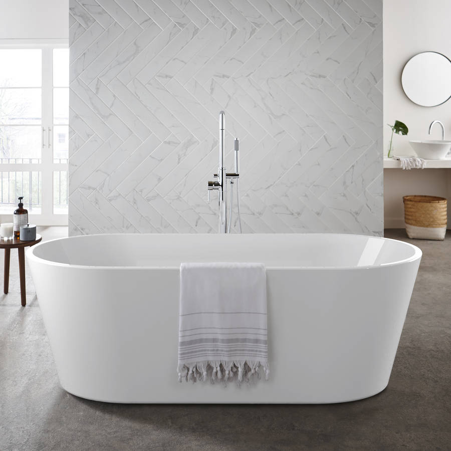 Kartell Coast 1700x800mm White Freestanding Bath