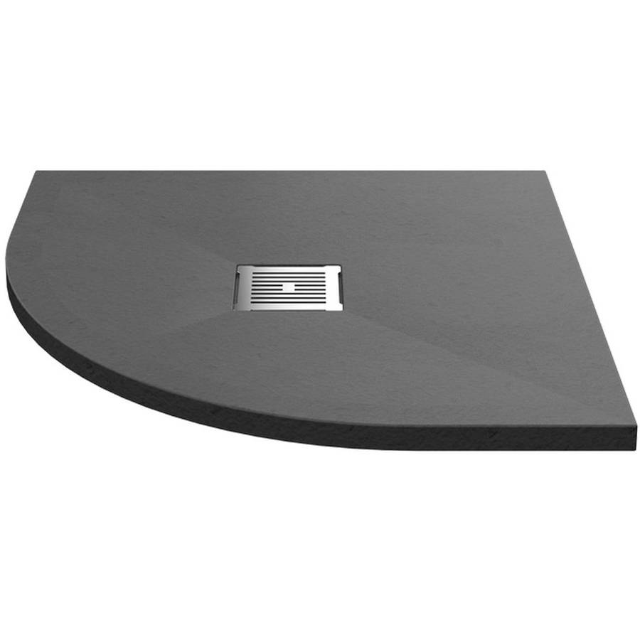 Nuie 900mm Grey Slate Quadrant Slimline Shower Tray