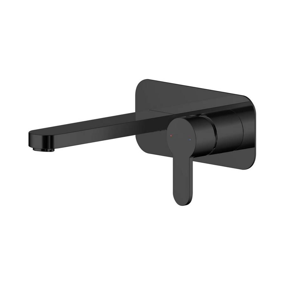 Nuie Arvan Black Wall Mounted 2TH Basin Mixer