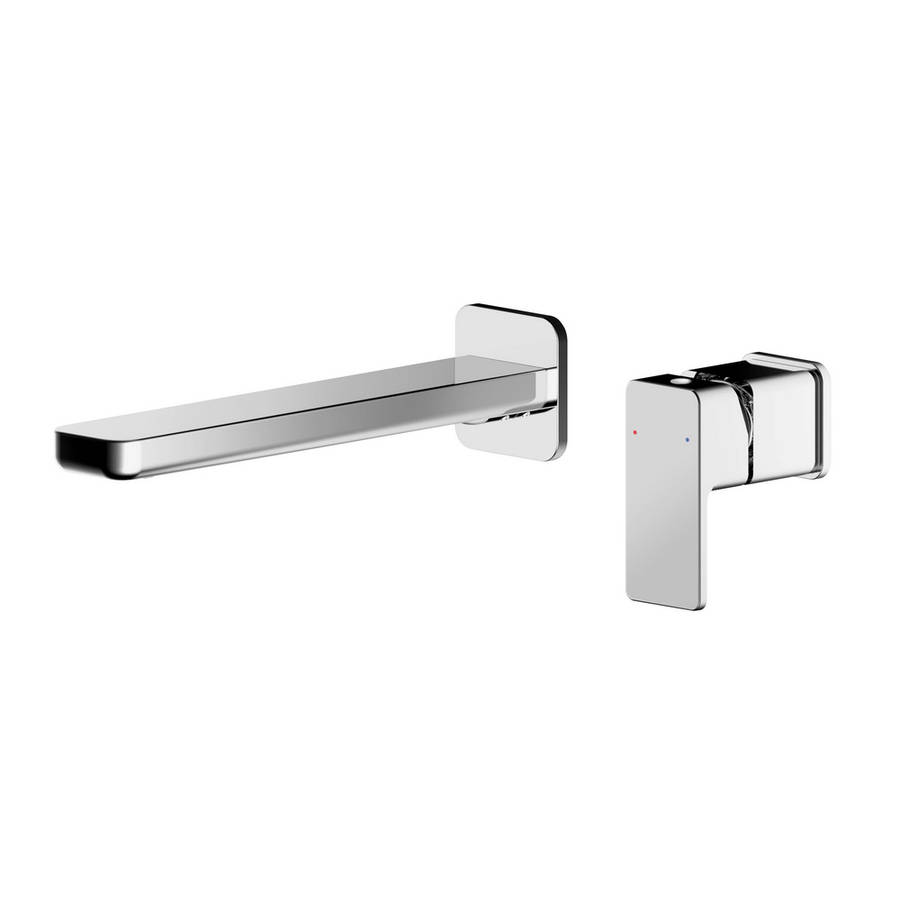 Nuie Windon Chrome 2TH Wall Mounted Basin Mixer