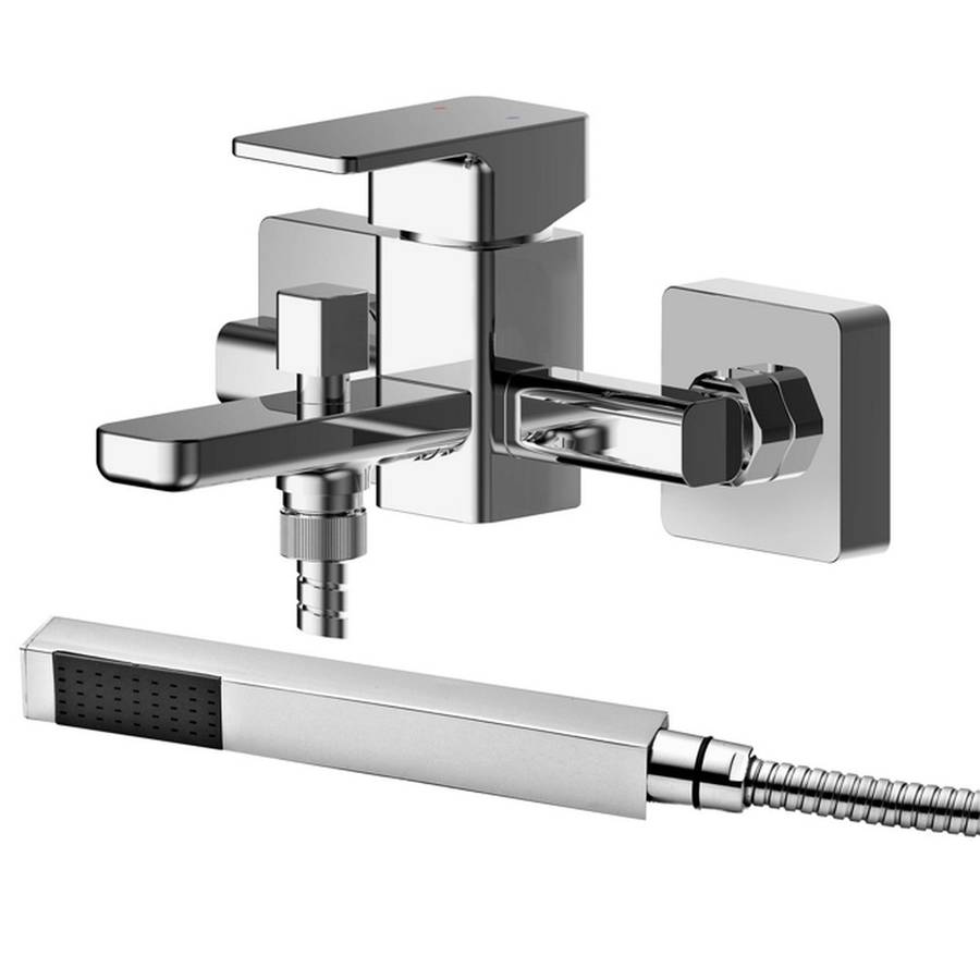 Nuie Windon Chrome Wall Mounted Bath Shower Mixer