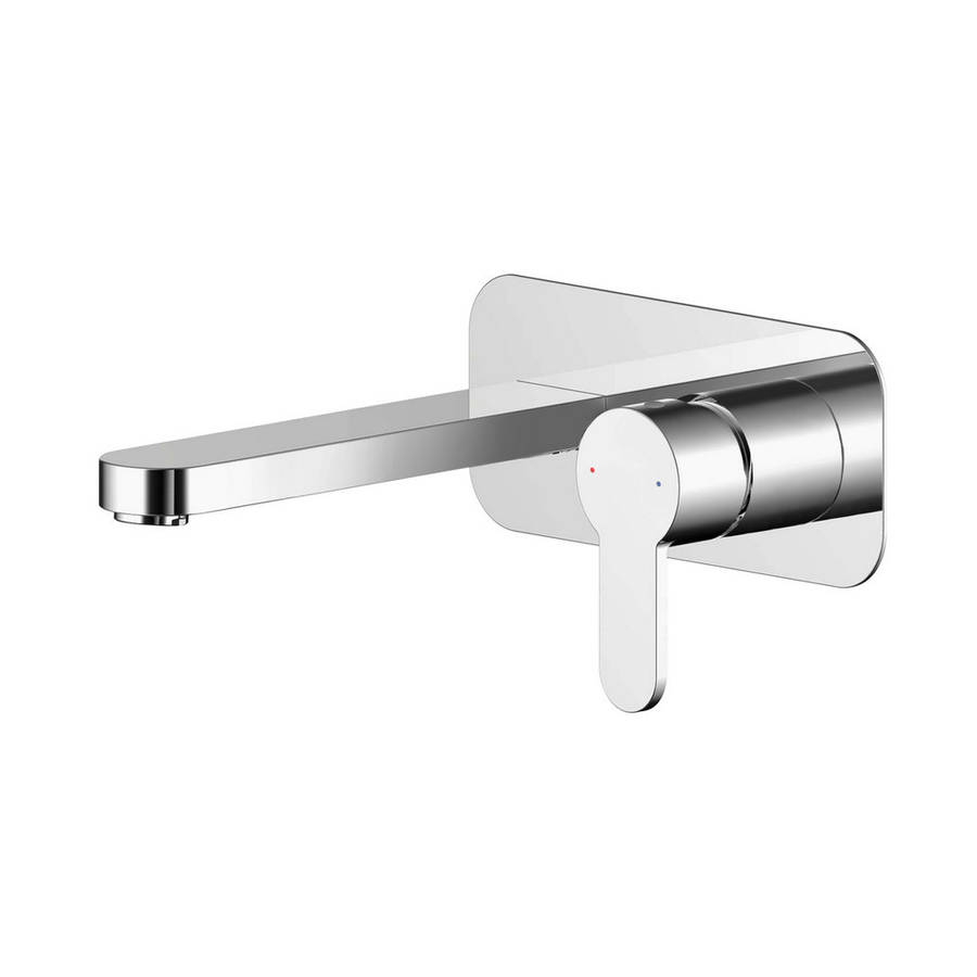 Nuie Arvan Chrome Wall Mounted 2TH Basin Mixer