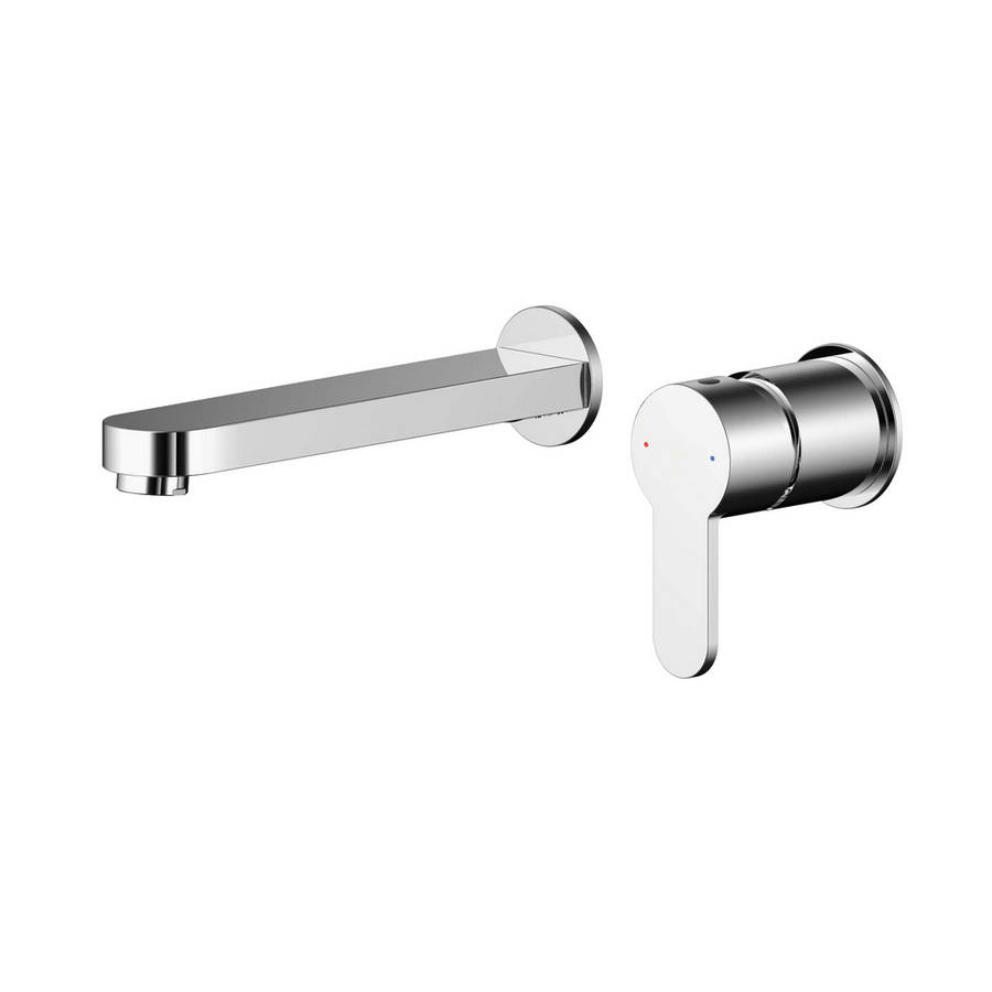 Nuie Arvan Chrome 2TH Wall Mounted Basin Mixer