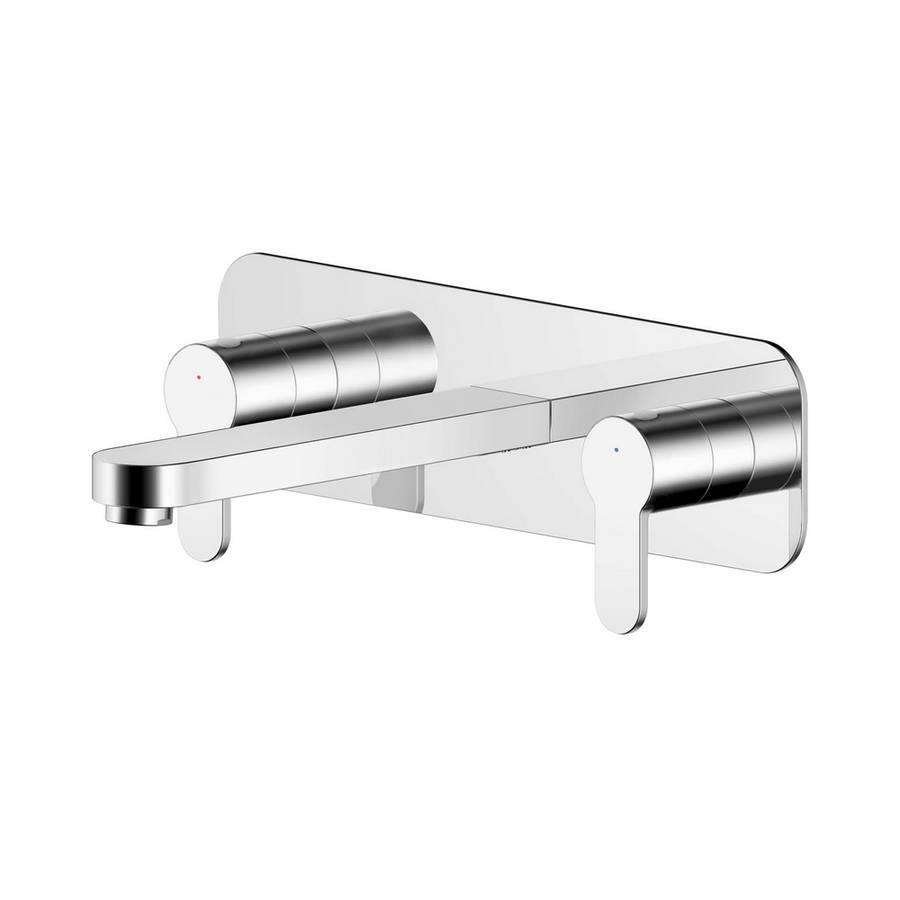 Nuie Arvan Chrome Wall Mounted 3TH Basin Mixer