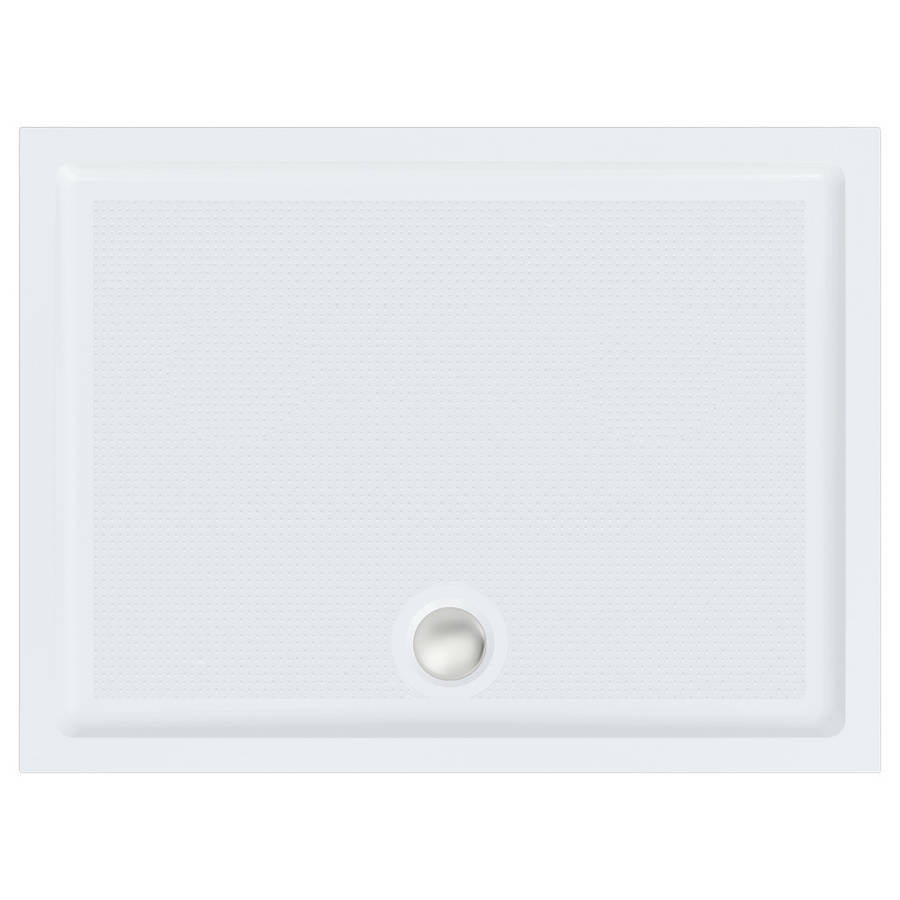 Roman Anti Slip 900 x 700mm White Rectangular Shower Tray
