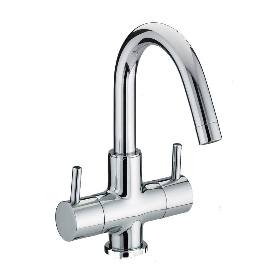 Bristan Prism Two Handled Basin Mixer without Waste
