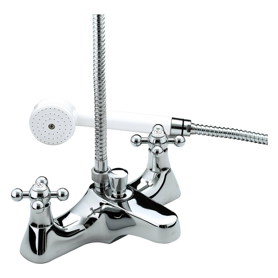 WS-Bristan Regency Chrome Deck Mounted Bath Shower Mixer-1