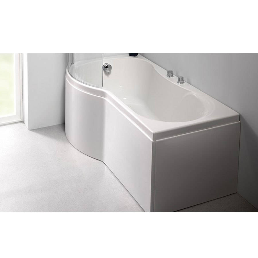Carron Arc 1700 x 700-850mm LH Carronite Curved Single Ended Shower Bath-2