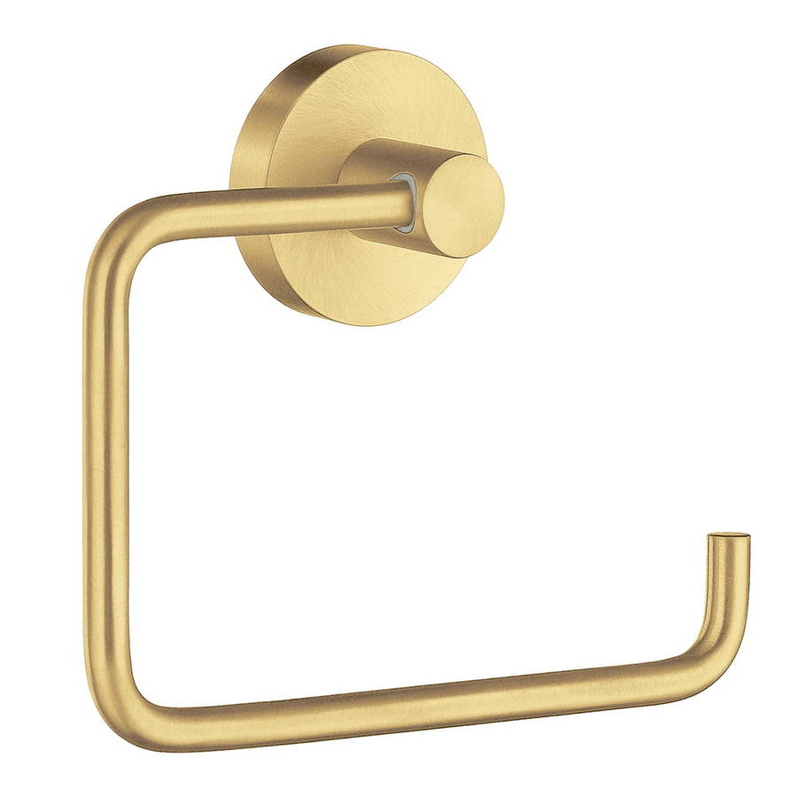 Smedbo Home Brushed Brass Curved Toilet Roll Holder