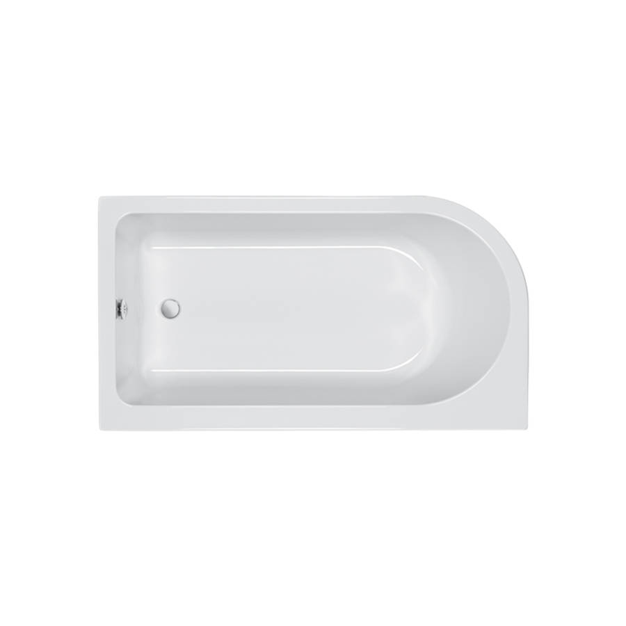 Carron Status 1550 x 850mm LH Carronite Shower Bath-1