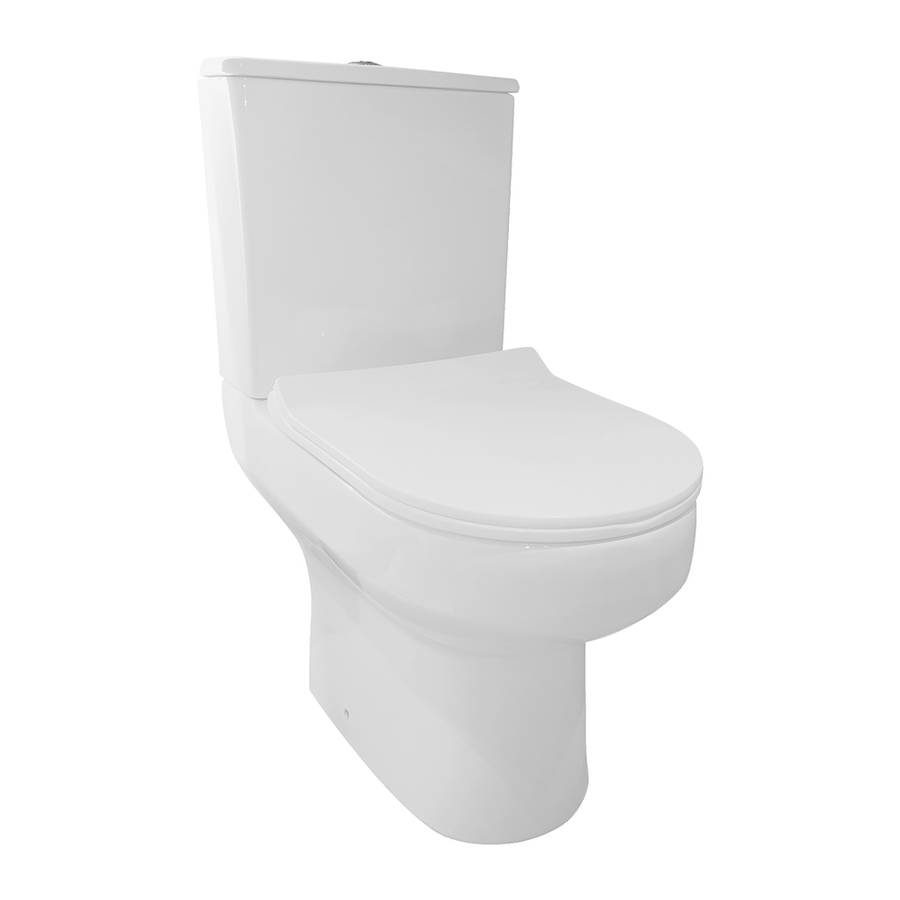 Scudo Spa Rimless Open Back Pan with Cistern and Wrap Over Seat